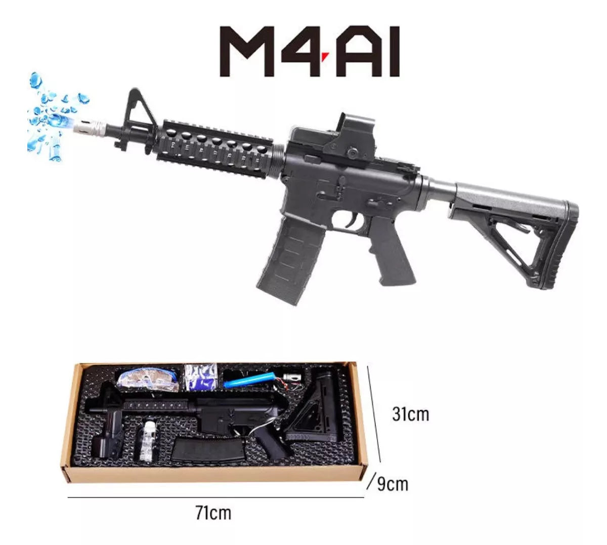 METÁLIKA MÁS POTENTE - M4A1 - ABS CON METAL.