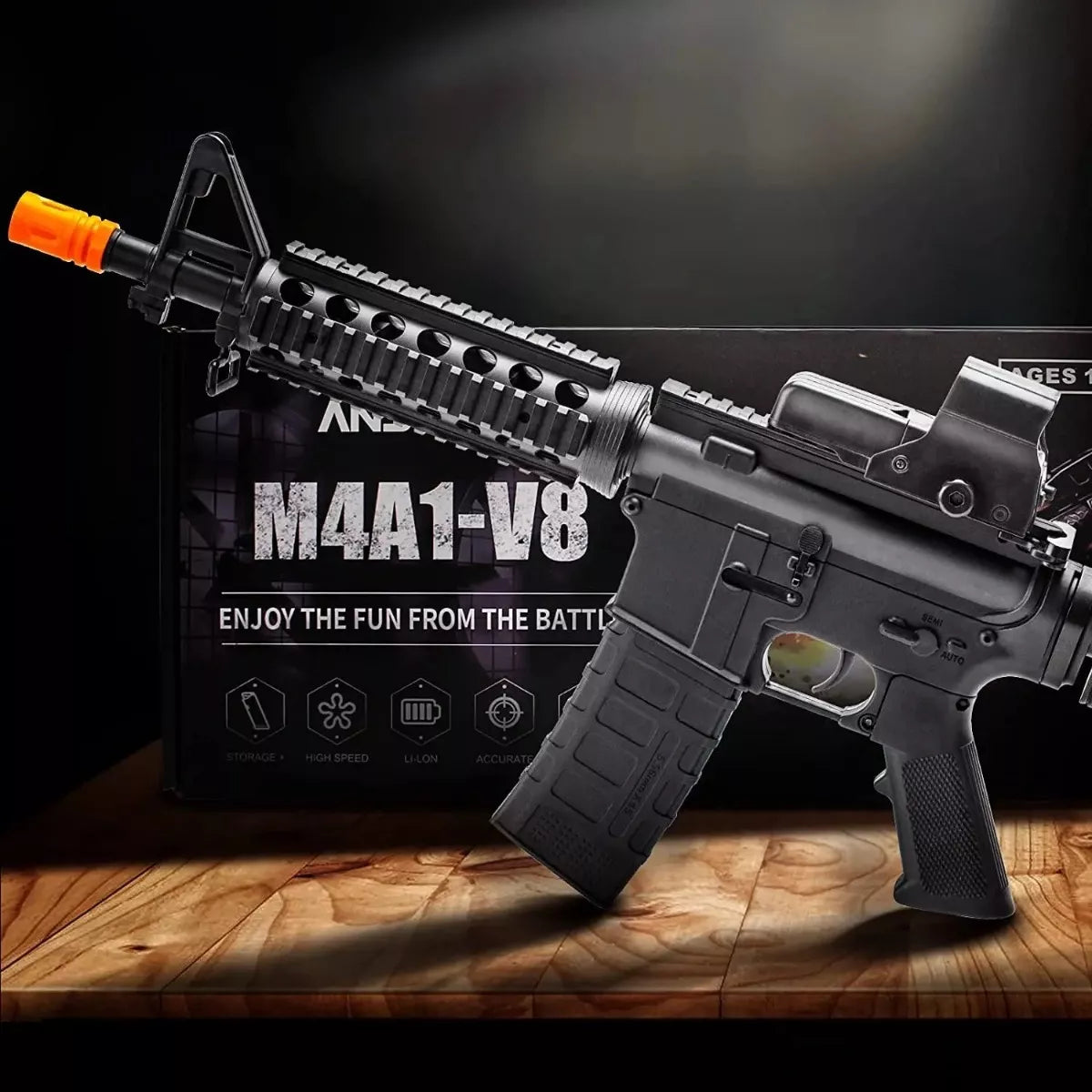 METÁLIKA MÁS POTENTE - M4A1 - ABS CON METAL.