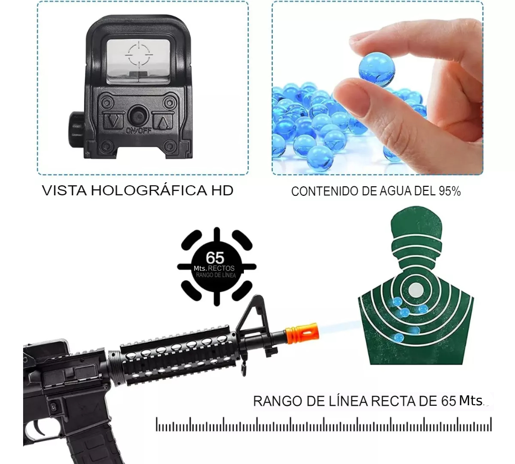 METÁLIKA MÁS POTENTE - M4A1 - ABS CON METAL.